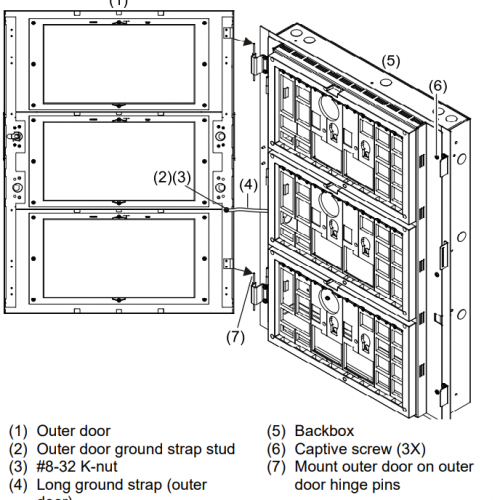 Edwards 4-CAB24D | Ensamble de Puerta para Gabinetes de Incendio EST4