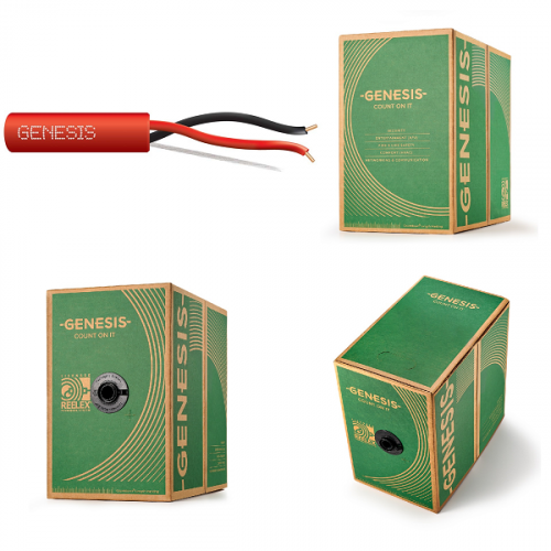 Cable de alarma contra incendios 18 AWG, tipo FPLR sin blindaje, caja de 305 metros, color rojo.