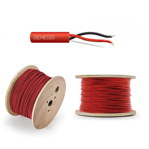 305 metros de cable, 14 AWG, 2 conductores, tipo FPLR sin blindar, de color rojo