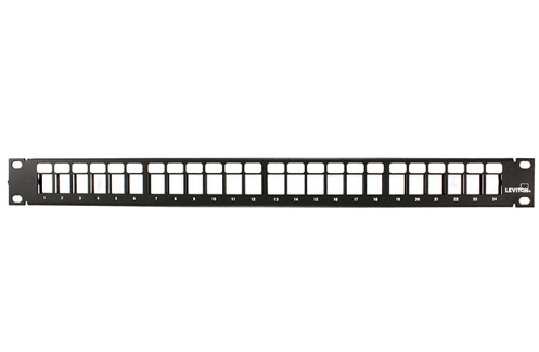 Leviton 49255-H24 | Patch Panel QUICKPORT Plano de 24 Puertos 1RU