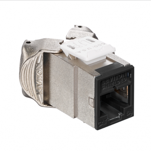 Jack Blindado Leviton ATLAS-X1 Cat 6A Negro | 6ASJK-RE6 QUICKPORT