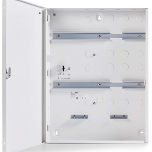Bosch AEC-AMC2-UL02 | Carcasa Metálica con 2 Raíles DIN para Controladores AMC2