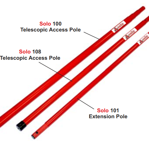 Solo 101 | Pértiga de Extensión de Fibra de Vidrio para Prueba de Detectores