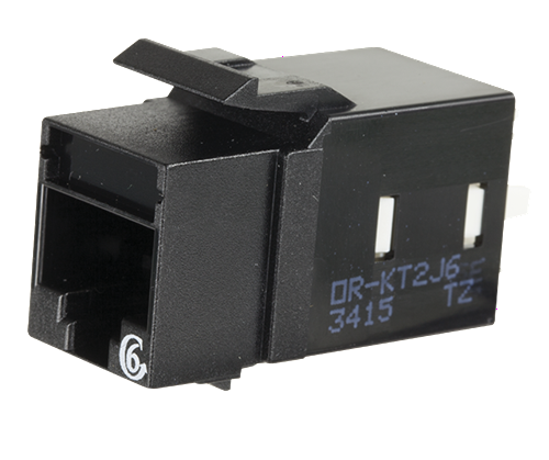 Jack Keystone Cat6 Negro Legrand - Terminación Lacing Cap Profesional