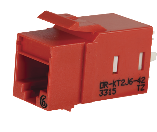Jack Keystone Cat6 Rojo Legrand - Conector RJ45 de Alto Rendimiento