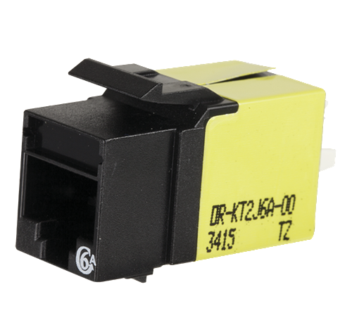 Jack Keystone Cat6A Negro Legrand Ortronics - Instalación sin Herramientas