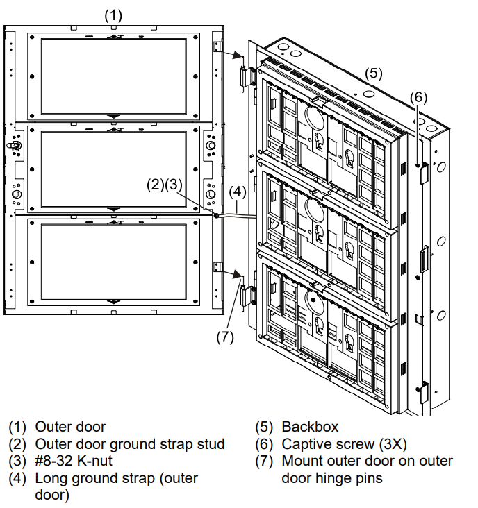 Edwards 4-CAB24D | Ensamble de Puerta para Gabinetes de Incendio EST4