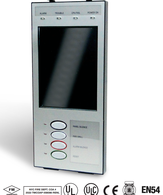 Edwards EST4 4-LCD | Pantalla Táctil a Color para Control de Sistemas de Incendio