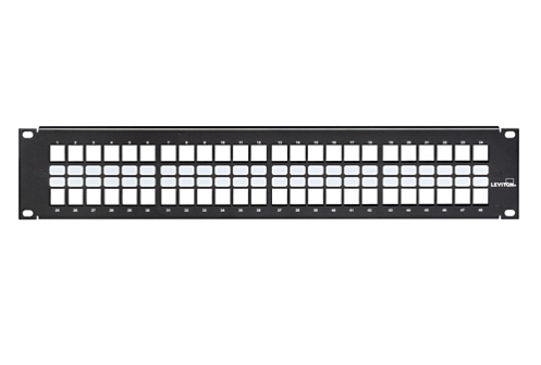 Leviton 49255-H48 | Patch Panel QUICKPORT Plano de 48 Puertos 2RU