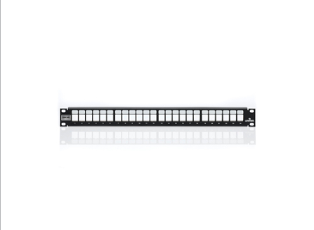 Panel de Parcheo Blindado Leviton 4S255-S24 | 24 Puertos 1RU QuickPort