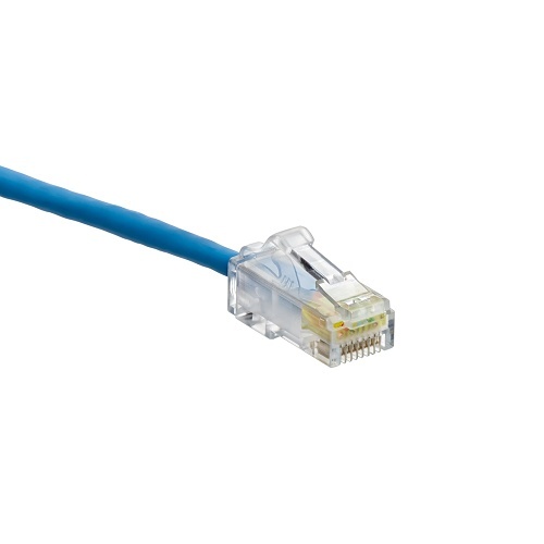 Patch cord AZUL de cable UTP Cat. 6 con rango de flamabilidad LSZH de 2.1m (7ft), color azul.