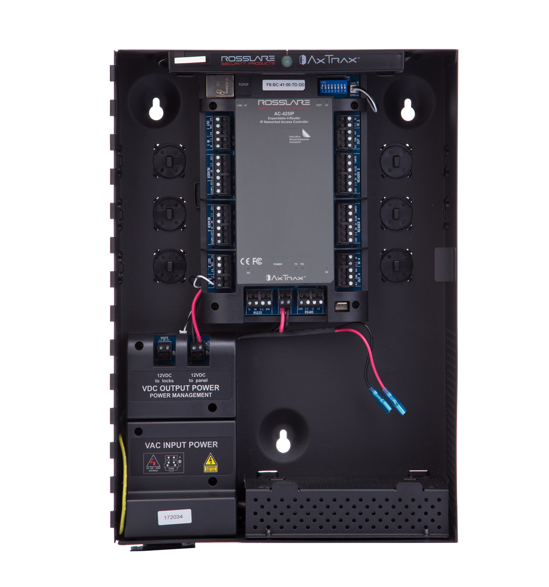 Panel de Control de Acceso Rosslare AC-425IP-B: IP Expandible para 4 a 8 Lectoras