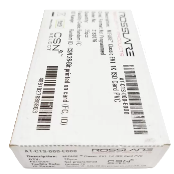 Tarjeta MIFARE Classic EV1 Rosslare AT-C1S-000-E000 | RFID 13.56 MHz