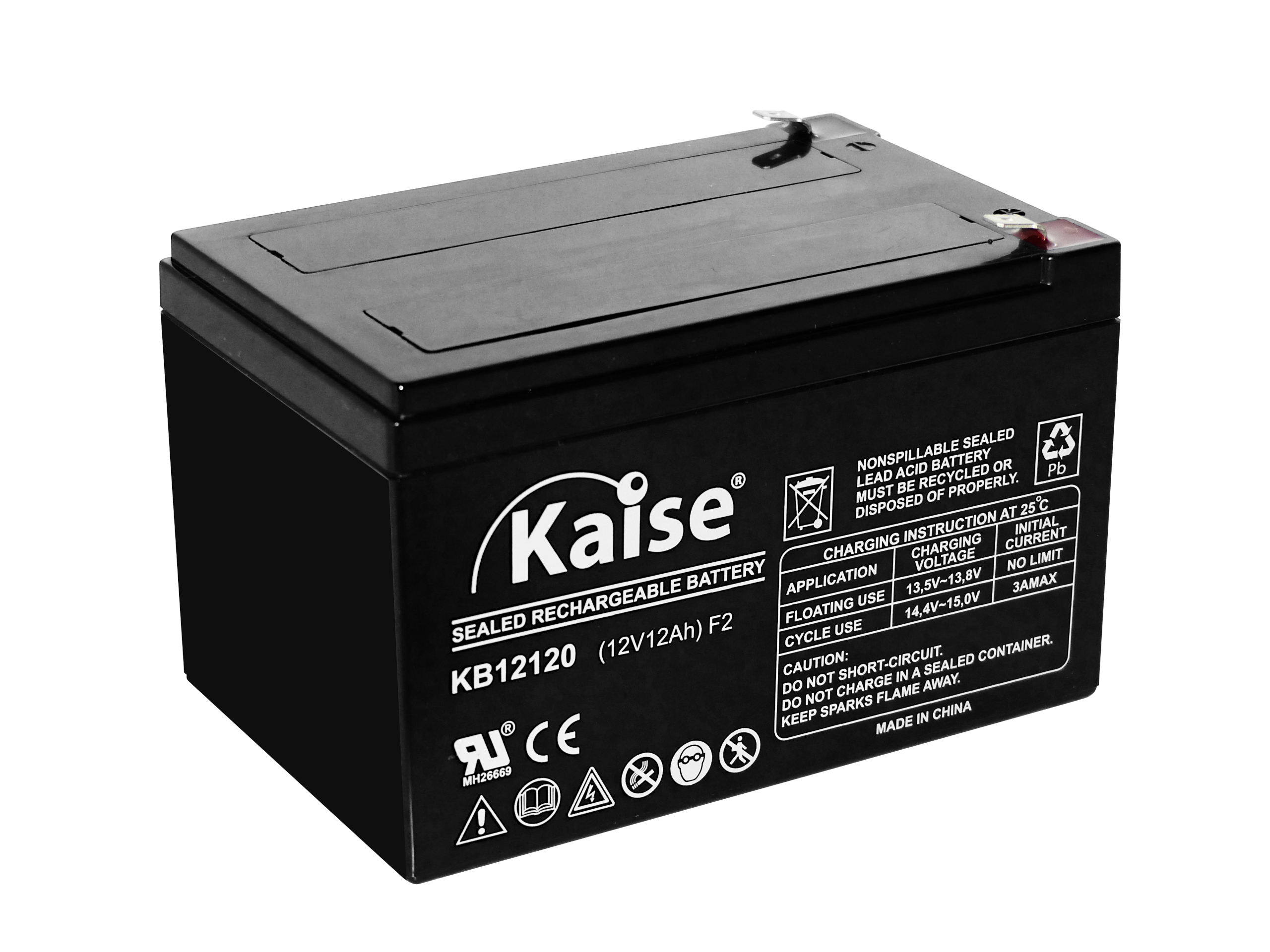 Batería Kaise KB12120 | 12V 12Ah Tecnología AGM VRLA