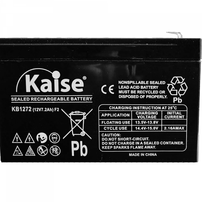 Batería Kaise KB1272 12V 7.2Ah | VRLA AGM Sellada para UPS y Alarmas