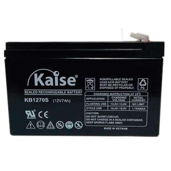 Batería Kaise KB1270S 12V 7.0Ah | Tecnología AGM VRLA para UPS y Alarmas