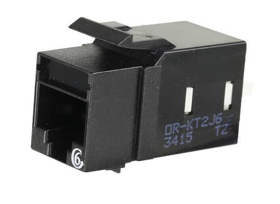 Jack Keystone Cat6 Negro Legrand - Terminación Lacing Cap Profesional