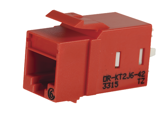 Jack Keystone Cat6 Rojo Legrand - Conector RJ45 de Alto Rendimiento