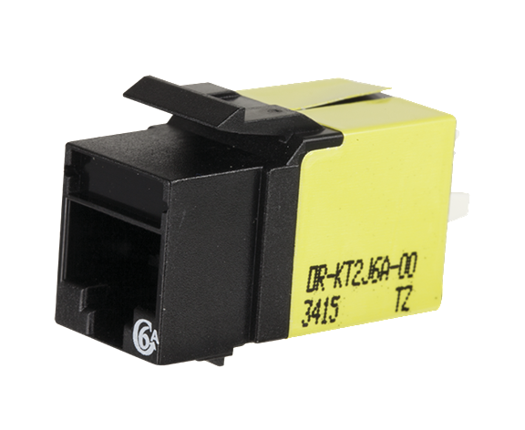 Jack Keystone Cat6A Negro Legrand Ortronics - Instalación sin Herramientas