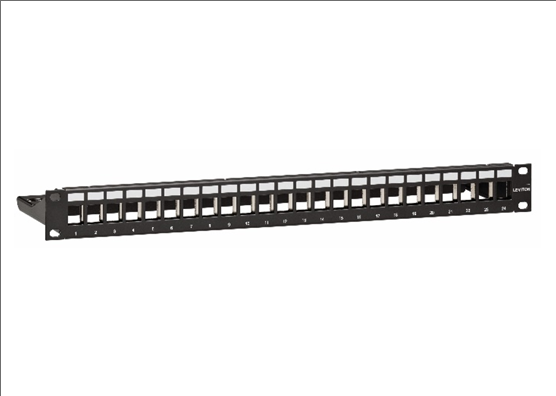 Patch Panel Modular 1RU 24 Puertos Leviton | Snap-in-Jack con Barra