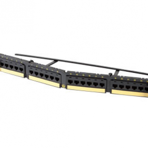 Patch Panel Angulado 24 Puertos Cat6A Legrand Clarity PHA6AU24