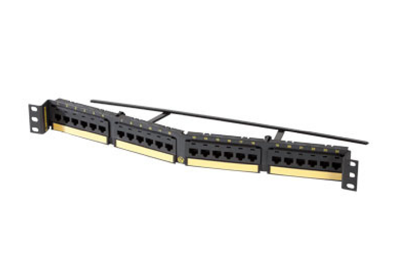 Patch Panel Angulado 24 Puertos Cat6A Legrand Clarity PHA6AU24