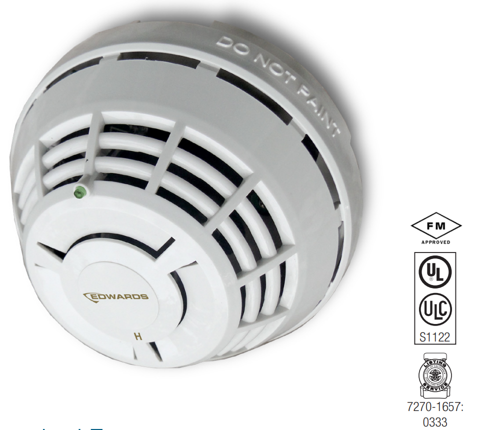 Edwards SIGA-HRD | Detector de Calor Inteligente de Temperatura Fija y Termovelocimétrico