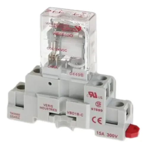 Kits de Relés y Sockets SPDT Veris VMD1B-C y VMD1B-F | Especificaciones Técnicas