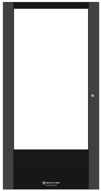 Gabinete Notifier CAB-5 de acero calibre 16 para paneles de incendio. Certificación sísmica UL 864.