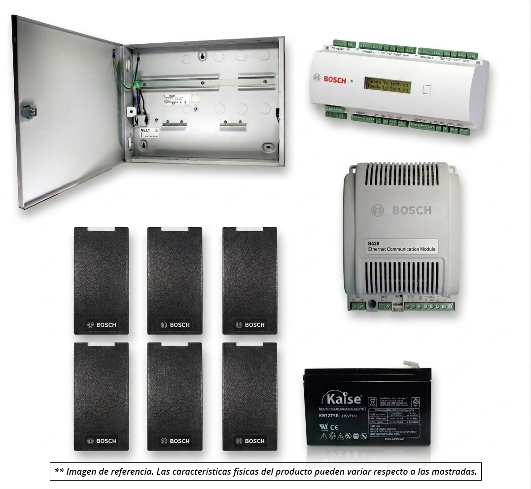 Kit de Control de Acceso Corporativo, incluye: 1 Controlador de Accesos, 1 Fuente de Alimentación, 1 Gabinete Metálico, 6 Lectores de Proximidad y 1 Batería de Respaldo Kit de Control de Acceso Corporativo, incluye: 1 Controlador de Accesos, 1 Fuente de Alimentación, 1 Gabinete Metálico, 6 Lectores de Proximidad y 1 Batería de Respaldo - Imagen 1